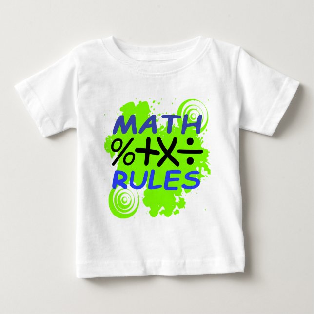 T-shirts Regras de matemática (Frente)