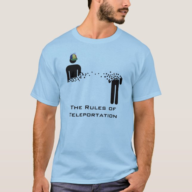 T-shirts Regras de teletransporte (Frente)
