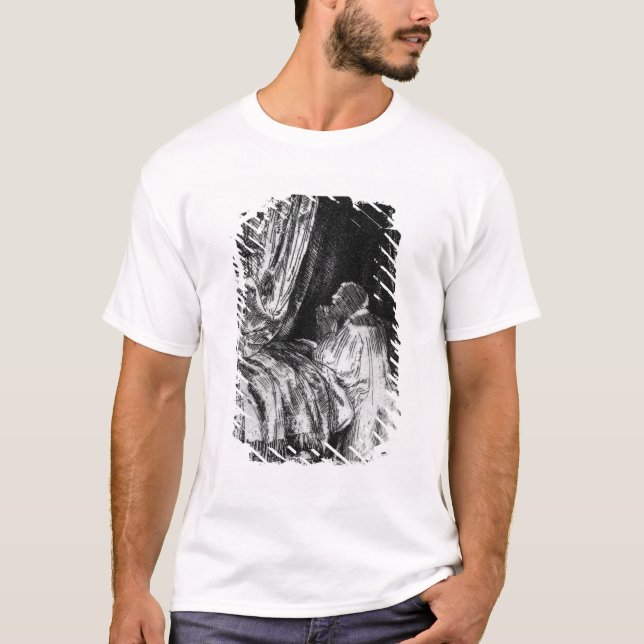 T-shirts Rei David na oração, 1652 (Frente)