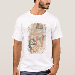 T-shirts Rei David que joga um saltério de um psalter