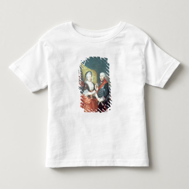 T-shirts Rei Frederick II e sua esposa (Frente)
