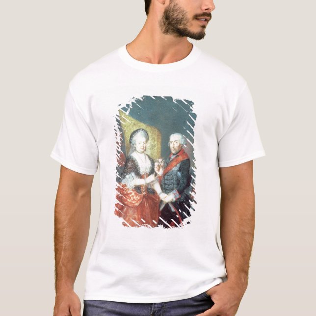 T-shirts Rei Frederick II e sua esposa (Frente)