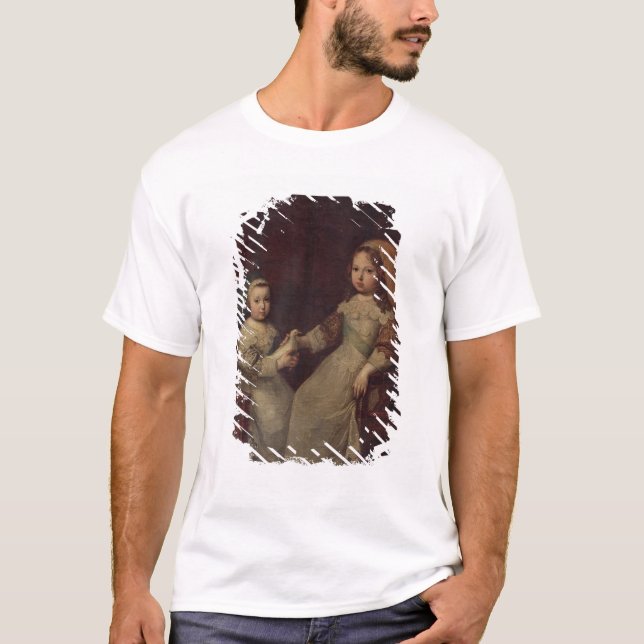 T-shirts Rei Louis XIV (1638-1715) como uma criança com (Frente)