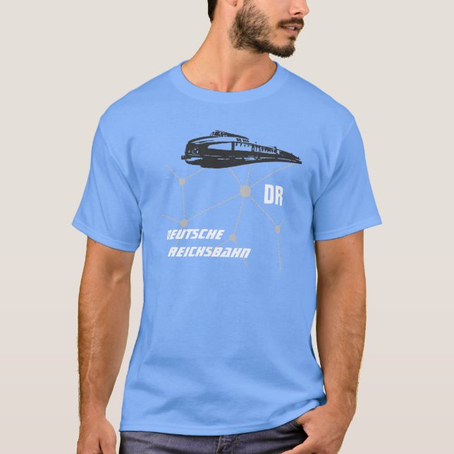 T-shirts Reichsbahn alemão desenhos de publicidade (Frente)