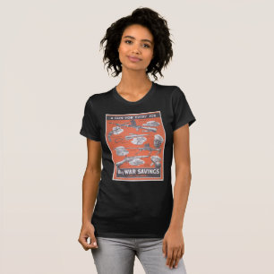 T-shirts Reimpressão de cartaz britânico da época da guerra