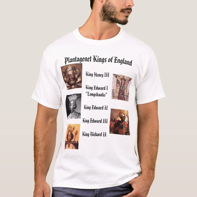 T-shirts Reis de Plantagenet de Inglaterra (Frente)