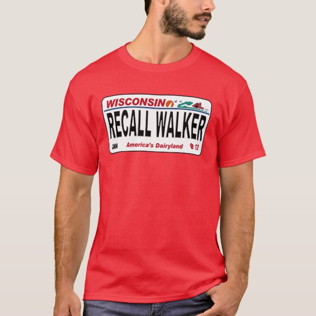 T-shirts Relembrar Walker - Design da Placa de Licença (Frente)