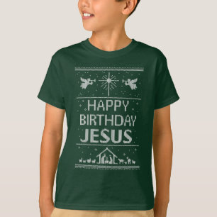 T-shirts Religião Cristã Fofa de Natal