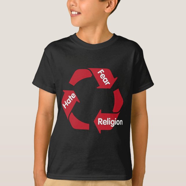 T-shirts Religião do medo do ódio (Frente)