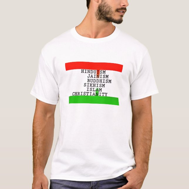 T-shirts Religiões de Identidade Indiana (Frente)
