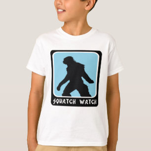 T-shirts Relógio de Squatch - caçador de Sasquatch BigFoo