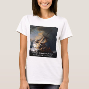 T-shirts Rembrandt Mar da Galileia & Citação da Natureza