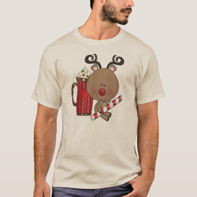 T-shirts Rena de Rudy com cacau (Frente)