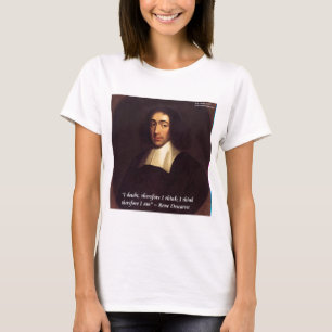 T-shirts Rene Descartes Eu Penso, Logo ExistO Citação