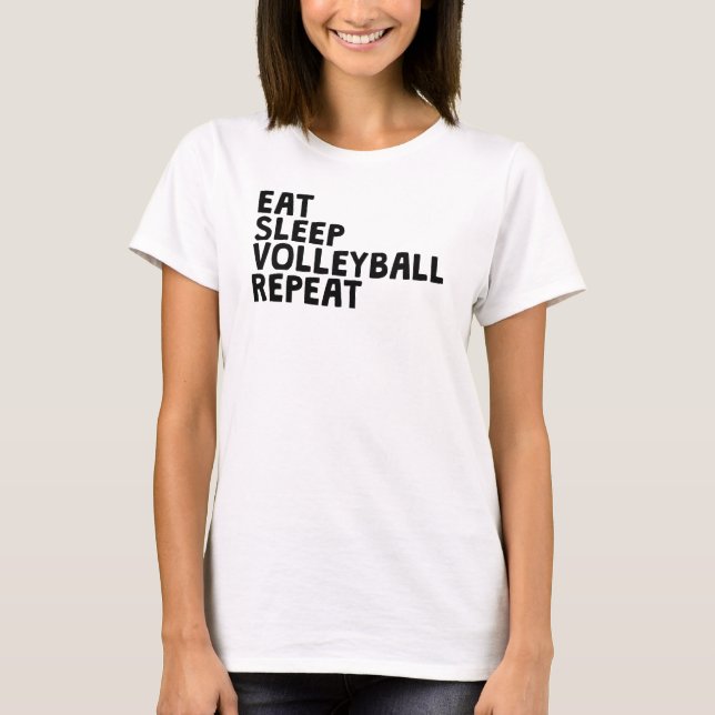 T-shirts Repetir Voleibol do Sono (Frente)