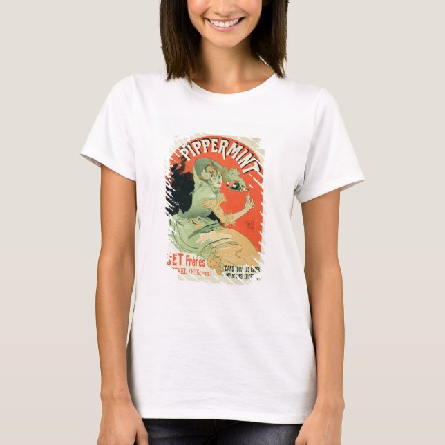 T-shirts Reprodução de uma poster publicitária "Pippermint" (Frente)