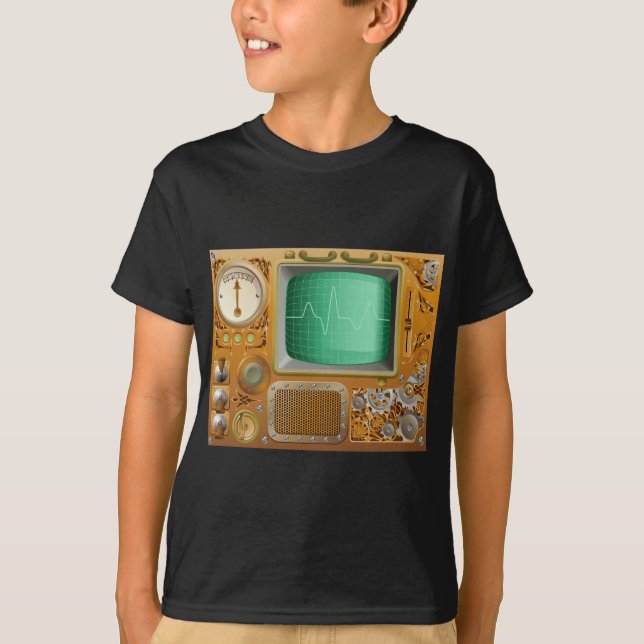 T-shirts Reprodutor multimedia industrial de Steampunk (Frente)