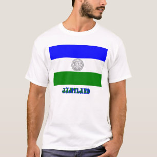 T-shirts República da bandeira de Jämtland com o nome (não