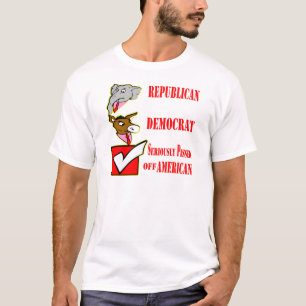 T-shirts Republicano, Democrata, Seriamente Irritado Da Am