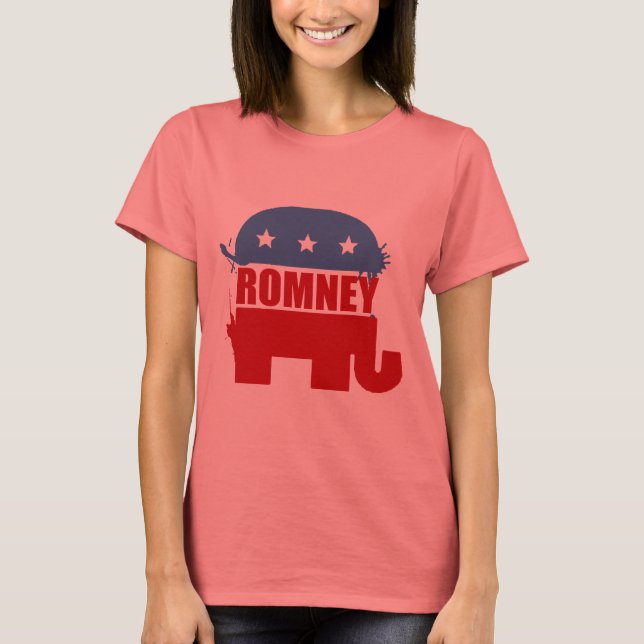 T-shirts Republicanos por Romney (Frente)