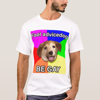 T-shirts Res alto do "cão do conselho tolo "