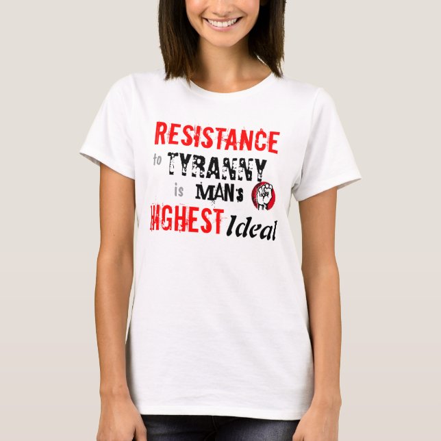 T-shirts RESISTÊNCIA à tirania (Frente)