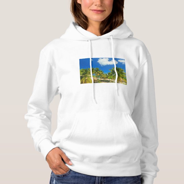 T-shirts Resort de praia tropical, Belize (Frente)