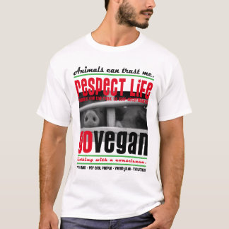 T-shirts RESPECT LIFE - GO VEGAN - 01m