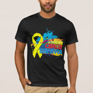 T-shirts Respingo da cor - sobrevivente de câncer