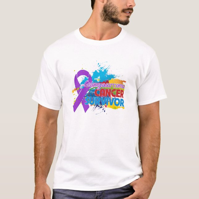 T-shirts Respingo da cor - sobrevivente de Leiomyosarcoma (Frente)