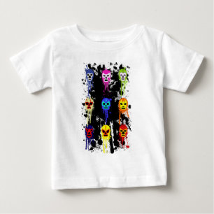 T-shirts Respingo mexicano da pintura da luta da máscara d
