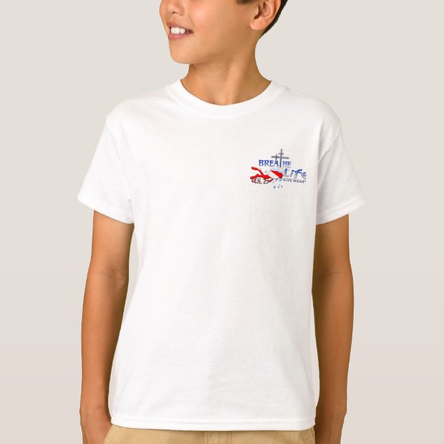 T-shirts respire o logotipo da vida (Frente)