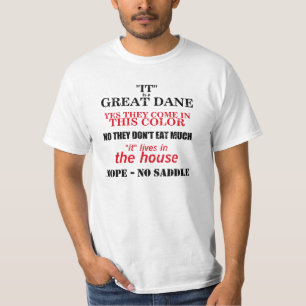 T-shirts Respostas de passeio de great dane