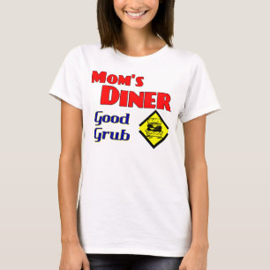 T-shirts Restaurante Retrovisor de boa Grub de Diner mãe