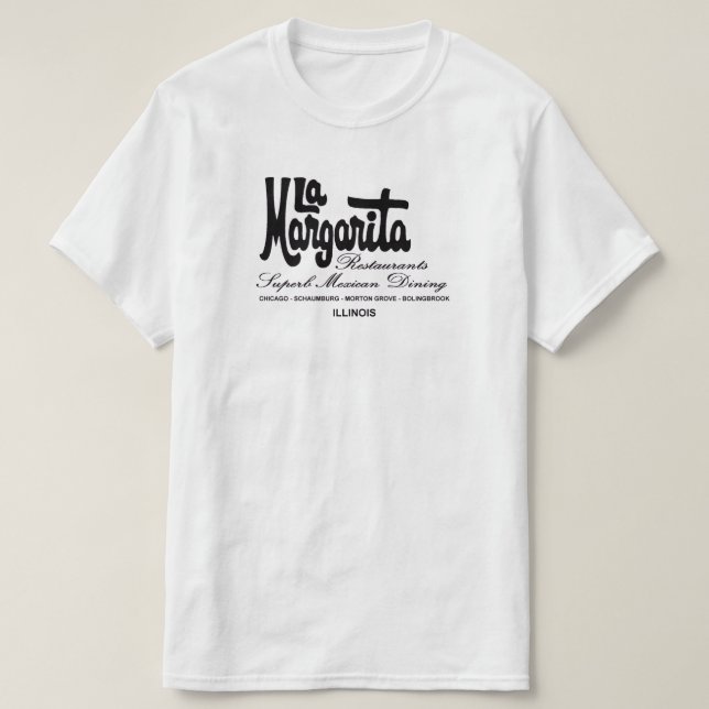 T-shirts Restaurantes La Margarita de Illinois (Frente do Design)