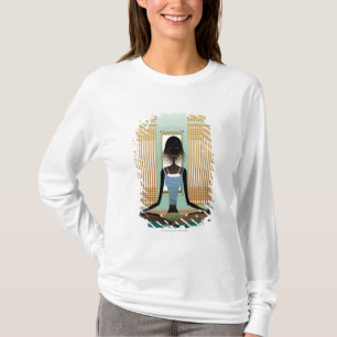 T-shirts Retrato da jovem mulher que faz a ioga