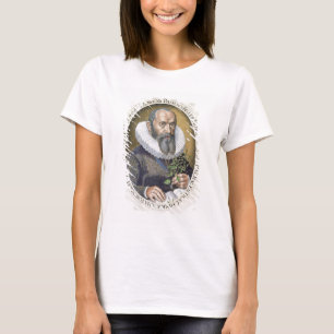 T-shirts Retrato da manjericão Besler (1561-1629) em 1612,