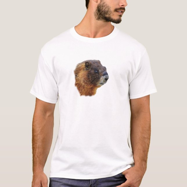T-shirts Retrato da marmota (Frente)