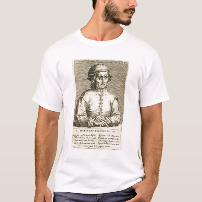 T-shirts Retrato da placa 3 de Hieronymus Bosch (Frente)