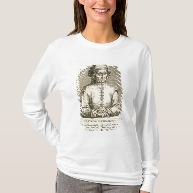 T-shirts Retrato da placa 3 de Hieronymus Bosch (Frente)