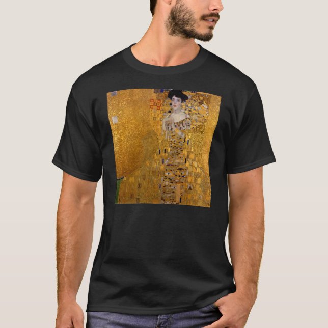 T-shirts Retrato de Adele Bloch-Bauer por Gustavo Klimt (Frente)