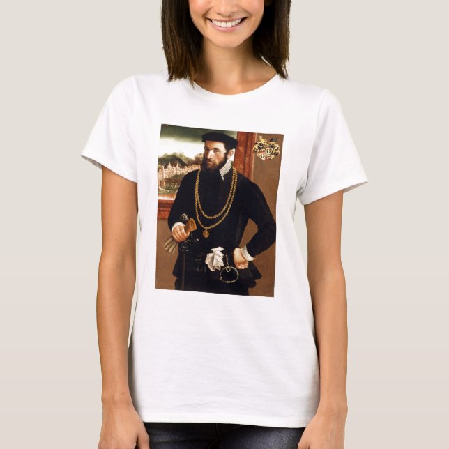 T-shirts Retrato de Anton Rummel von Liechtenstein (Frente)