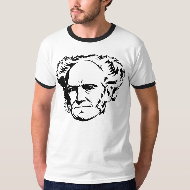 T-shirts Retrato de Arthur Schopenhauer (Frente)