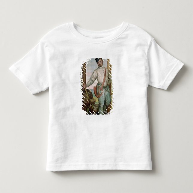 T-shirts Retrato de auto no traje da caça, 1562 (Frente)