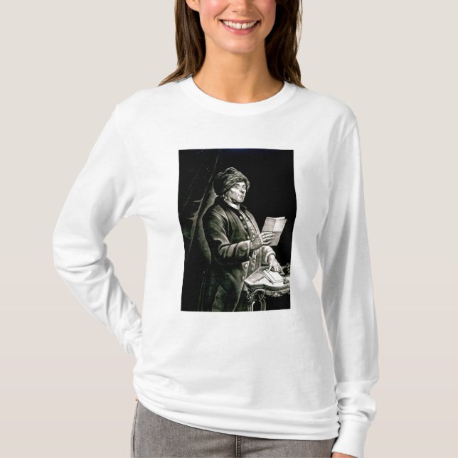 T-shirts Retrato de Benjamin Franklin, 1777 (Frente)