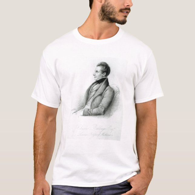 T-shirts Retrato de Charles Babbage 1832 (Frente)