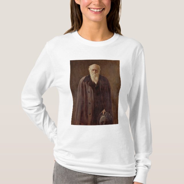 T-shirts Retrato de Charles Darwin 1883 (Frente)