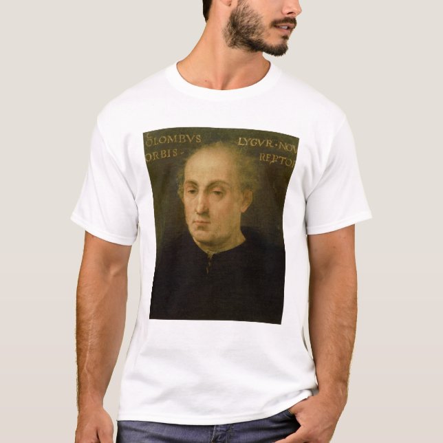 T-shirts Retrato de Cristóvão Colombo (Frente)