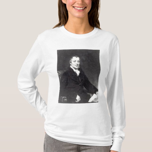 T-shirts Retrato de David Ricardo (Frente)