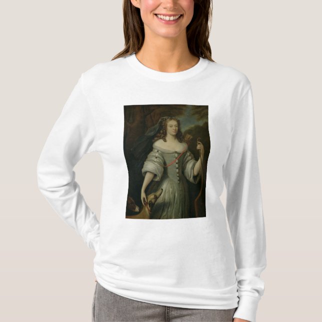 T-shirts Retrato de Francoise Louise de la Baume (Frente)